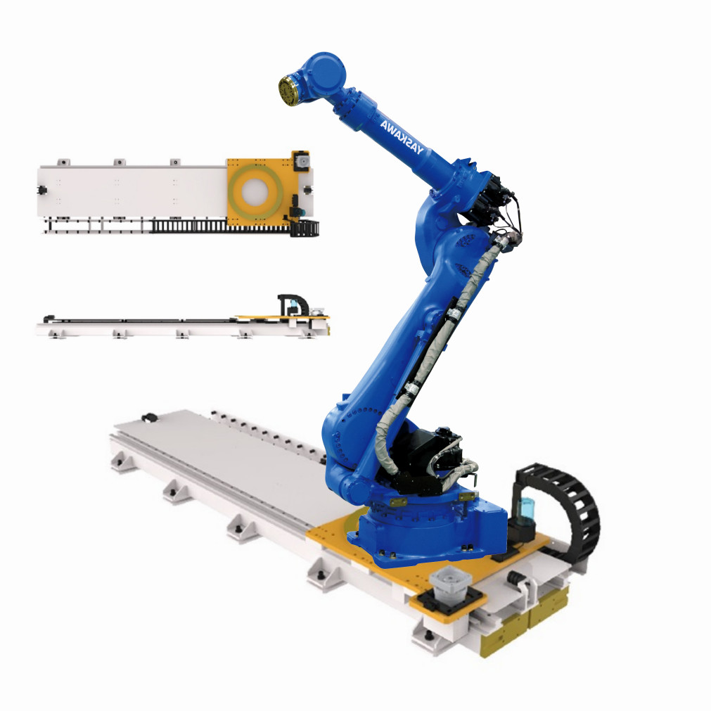 Robo On Rails Braço do robô de Yaskawa Motoman GP180 com guias lineares do trilho de ...
